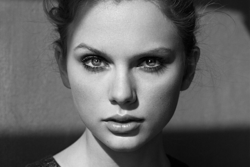 black and white portrait of woman