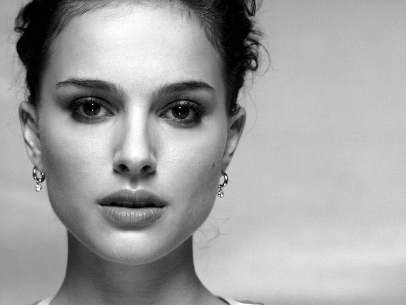black and white portrait of woman
