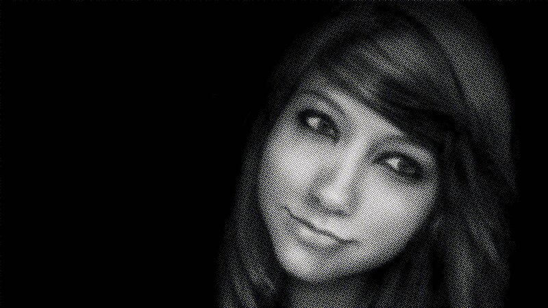 black and white portrait of woman