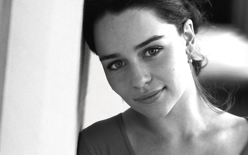 black and white portrait of woman