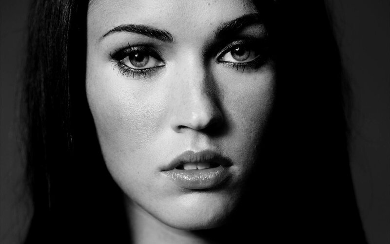 black and white portrait of woman