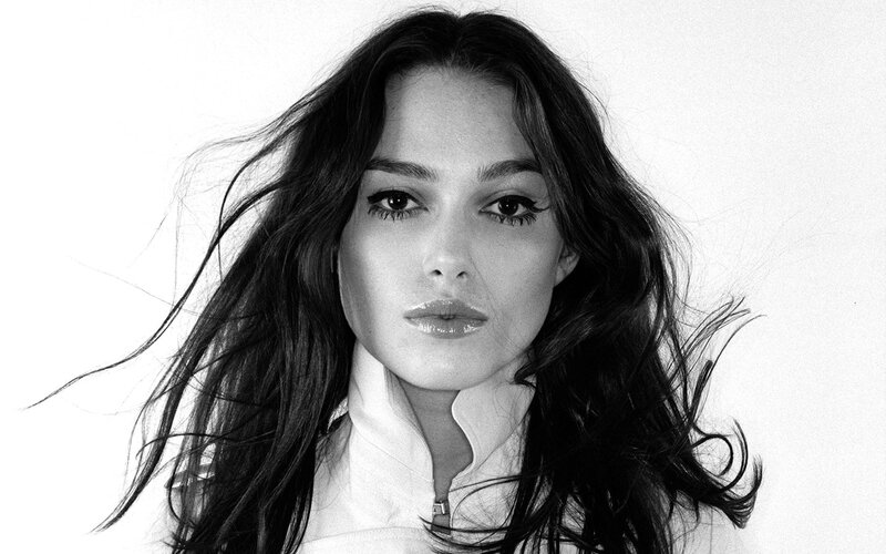 black and white portrait of woman