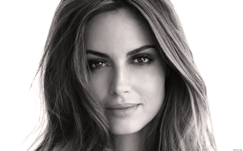 black and white portrait of woman