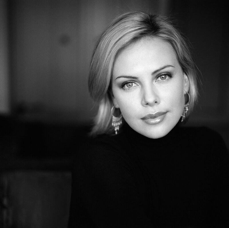 black and white portrait of woman