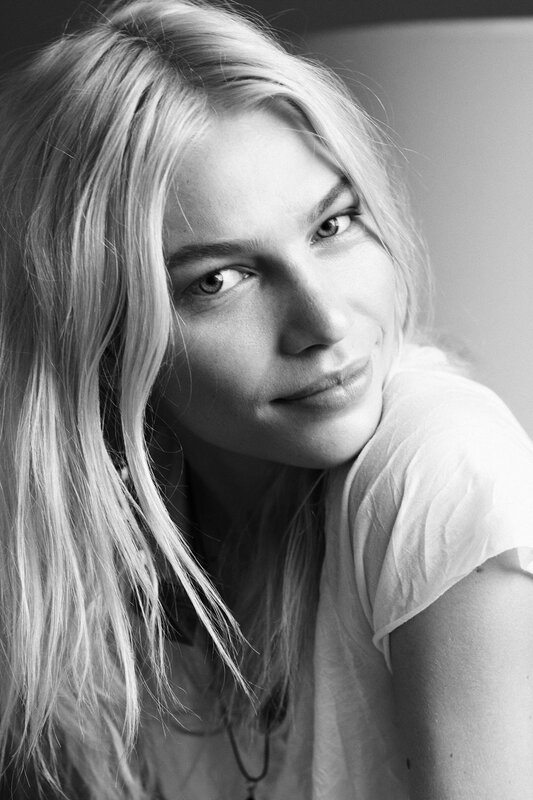 black and white portrait of woman