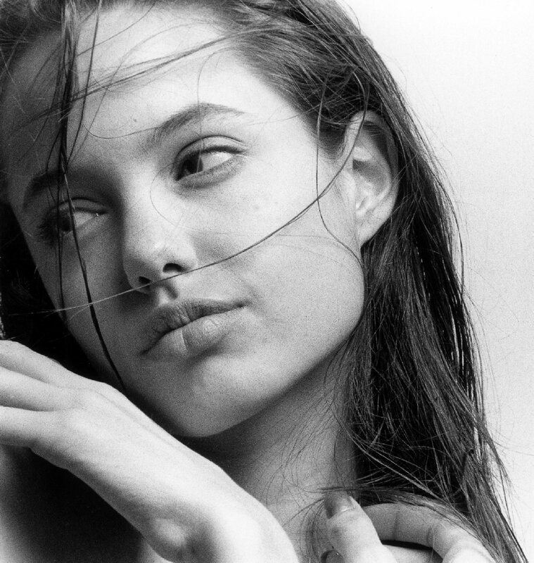 black and white portrait of woman