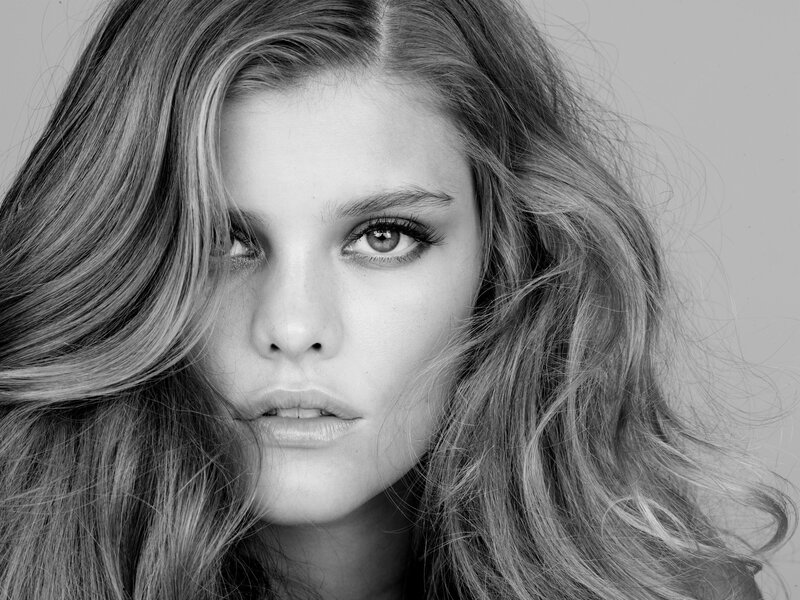 black and white portrait of woman