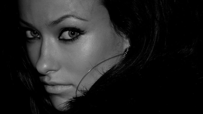 black and white portrait of woman