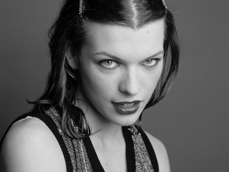 black and white portrait of woman