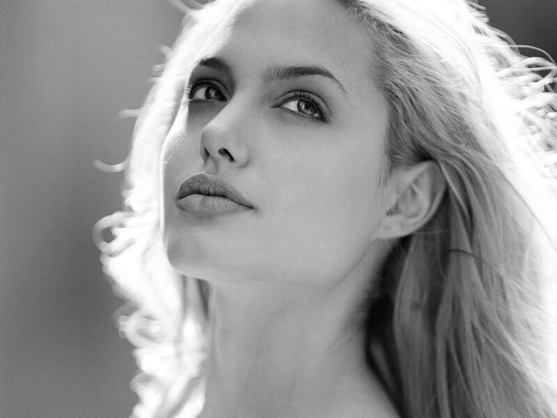 black and white portrait of woman
