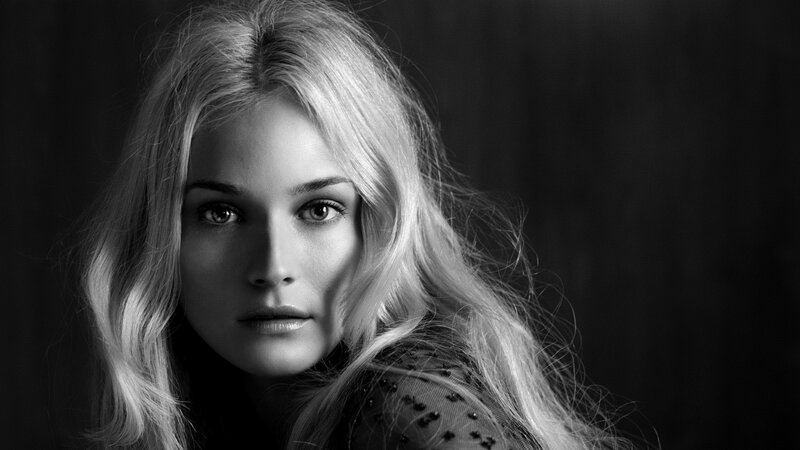 black and white portrait of woman