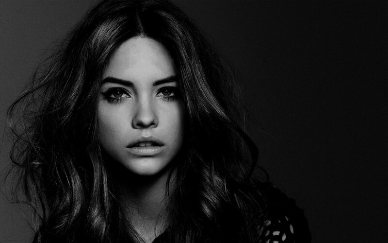 black and white portrait of woman
