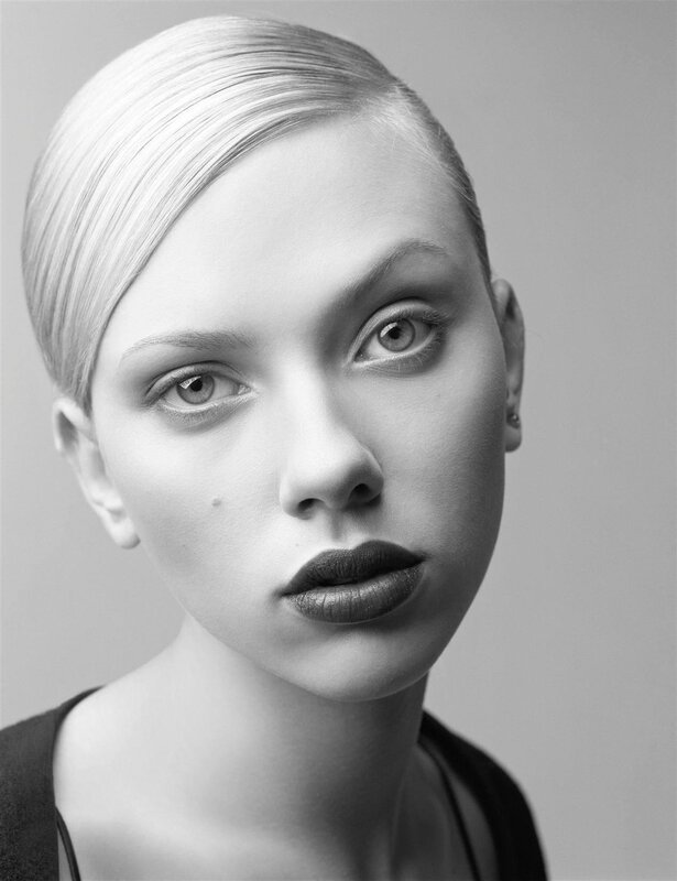 black and white portrait of woman