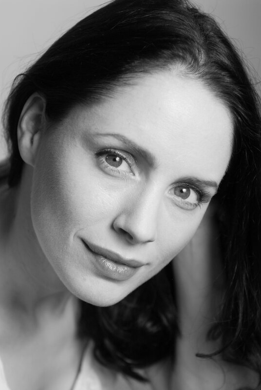black and white portrait of woman
