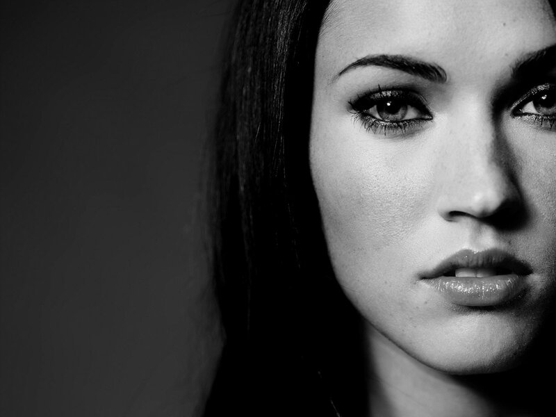 black and white portrait of woman