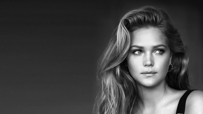 black and white portrait of woman