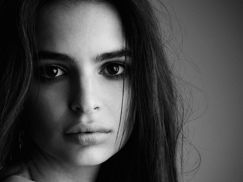 black and white portrait of woman