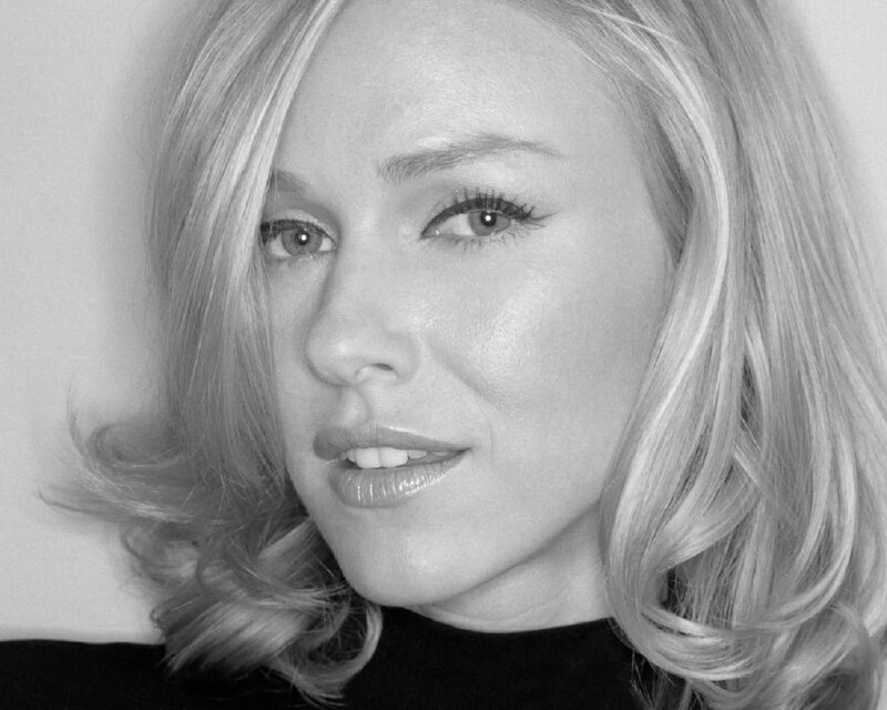 black and white portrait of woman