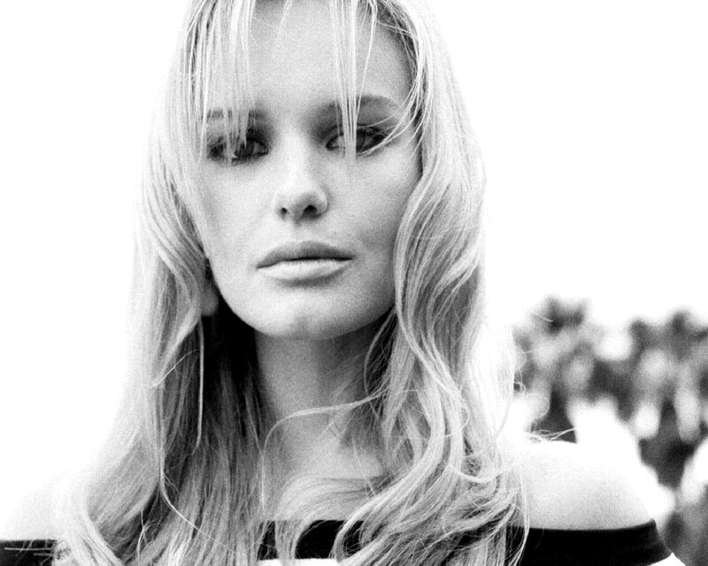 black and white portrait of woman