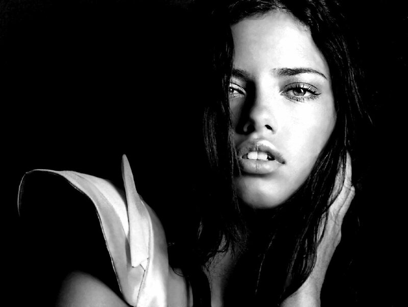 black and white portrait of woman