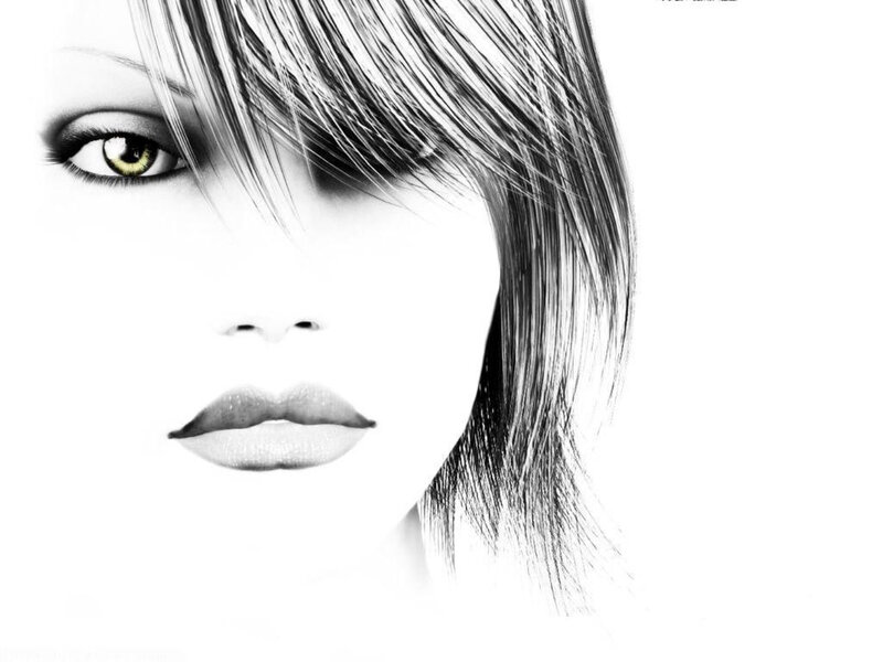 black and white portrait of woman