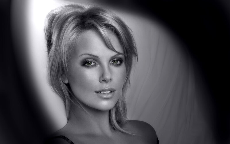 black and white portrait of woman