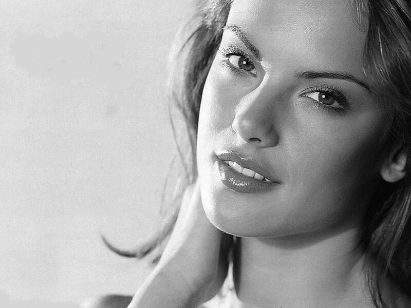 black and white portrait of woman