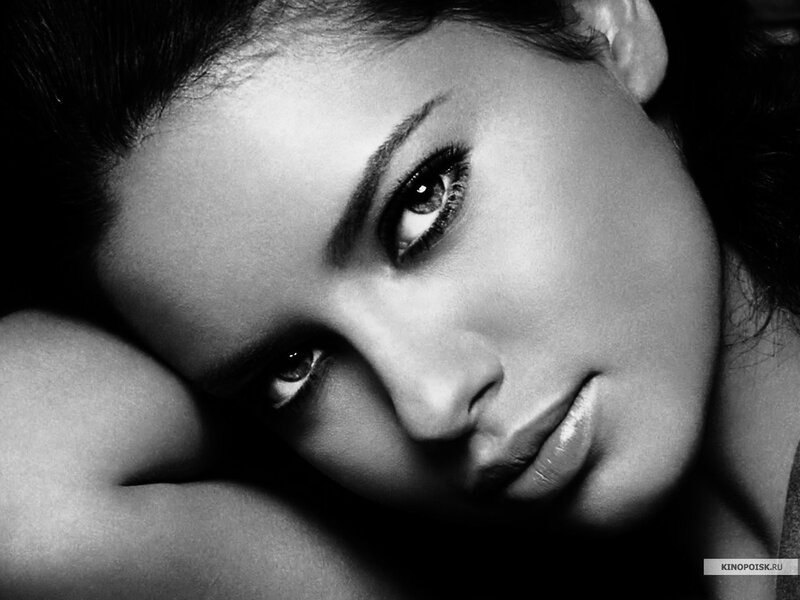 black and white portrait of woman