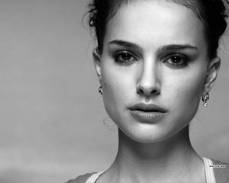 black and white portrait of woman