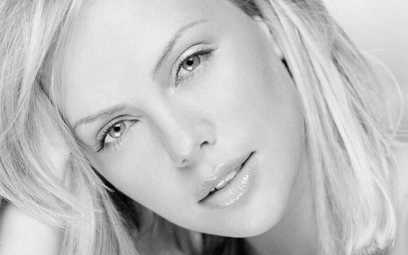 black and white portrait of woman