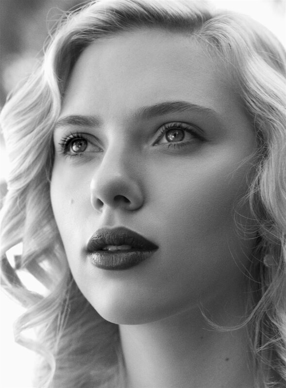 black and white portrait of woman