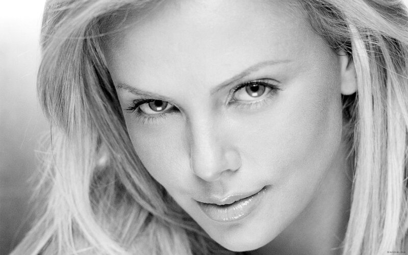 black and white portrait of woman