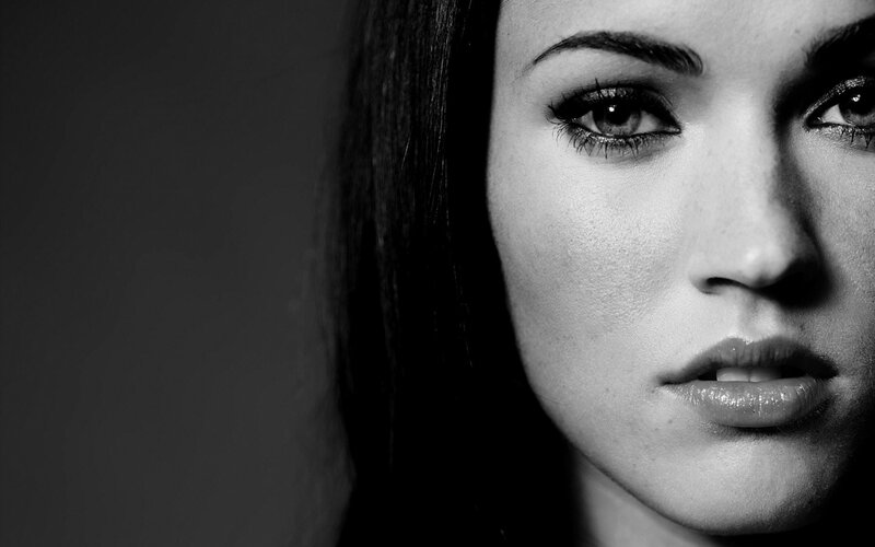 black and white portrait of woman