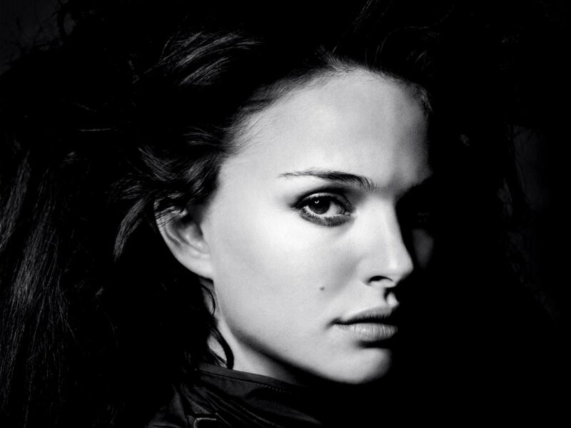 black and white portrait of woman