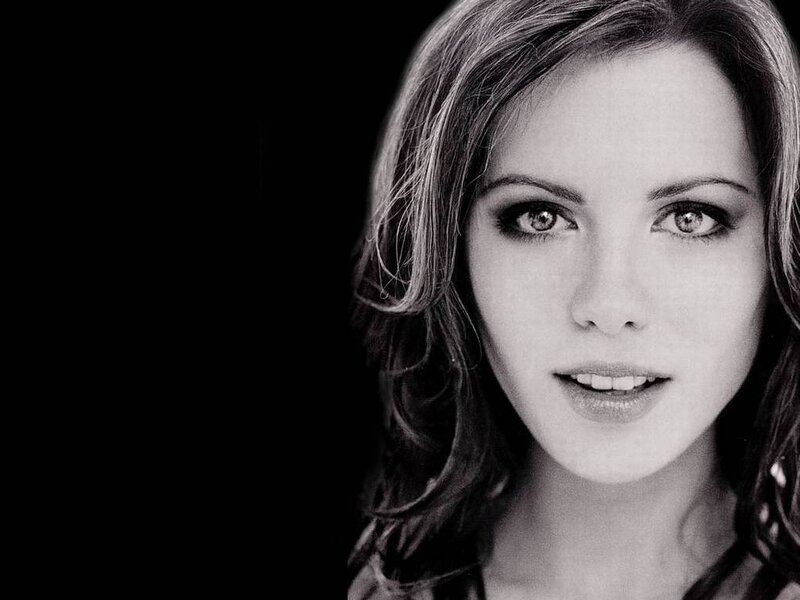 black and white portrait of woman