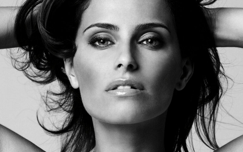 black and white portrait of woman