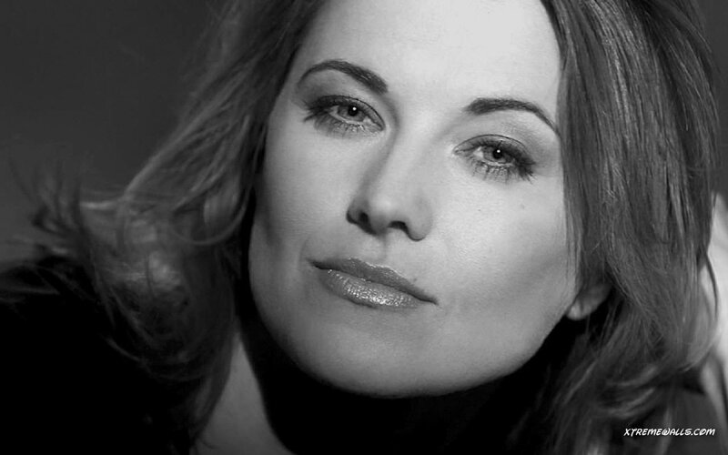 black and white portrait of woman