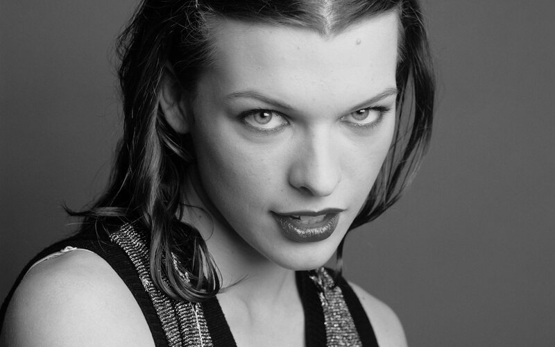 black and white portrait of woman