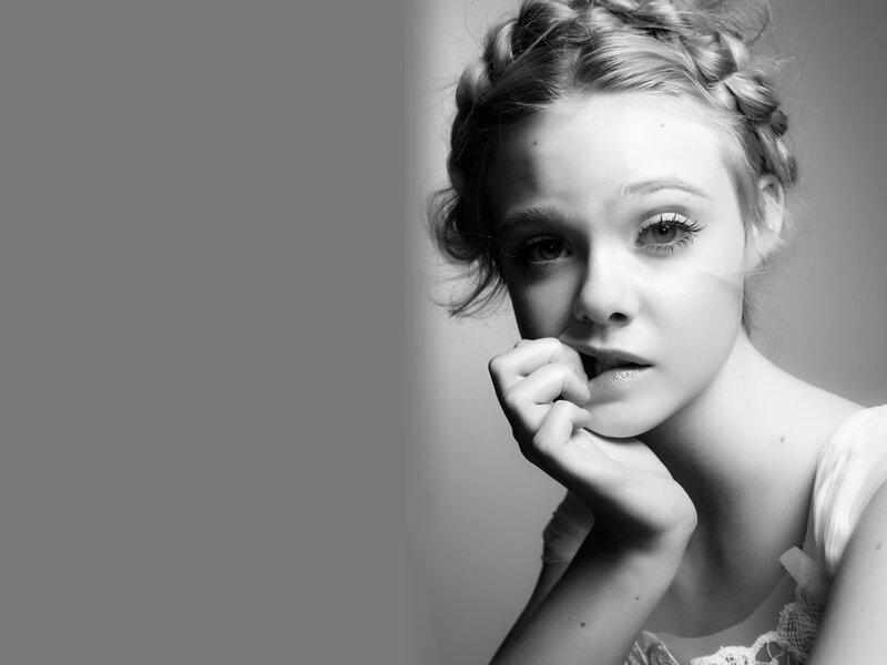 black and white portrait of young woman