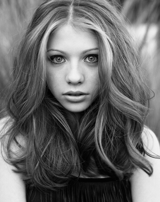black and white portrait of young woman