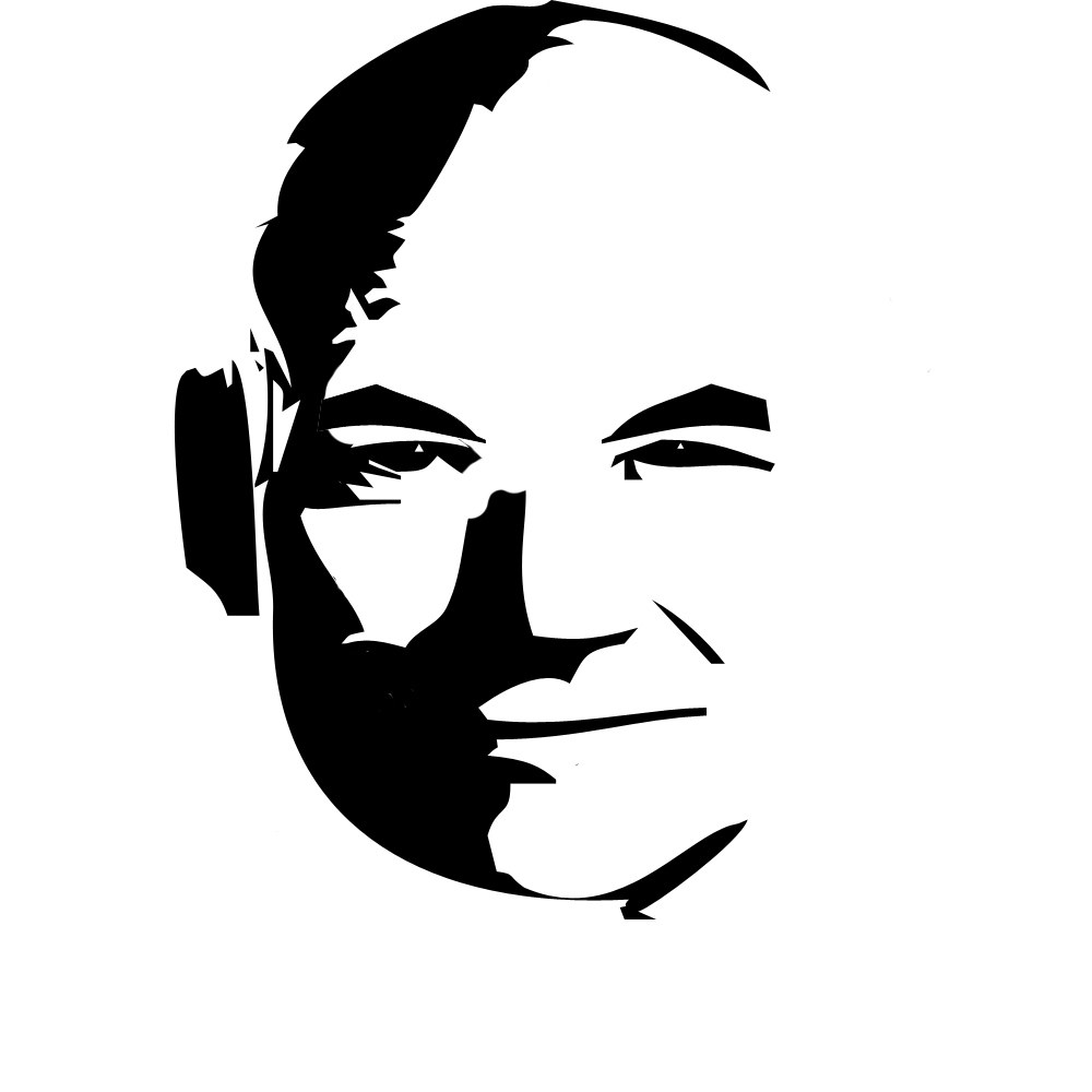 black and white portrait silhouette