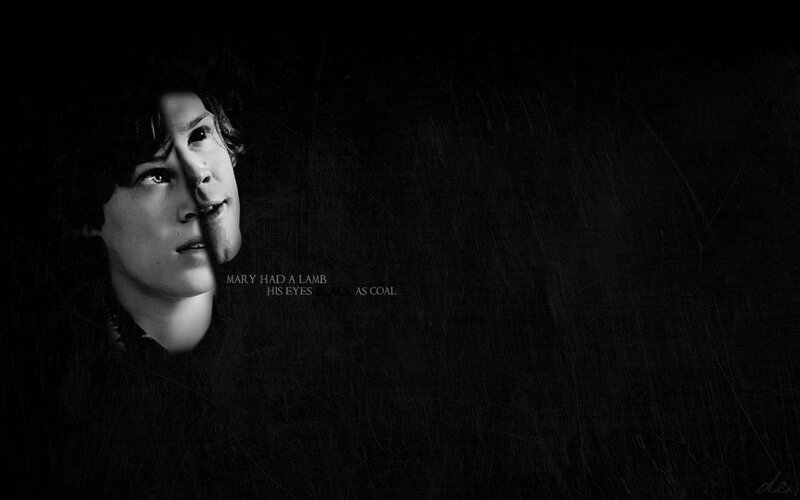 black and white portrait with text