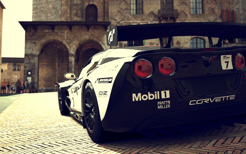 Black and White Race Car — Dramatic