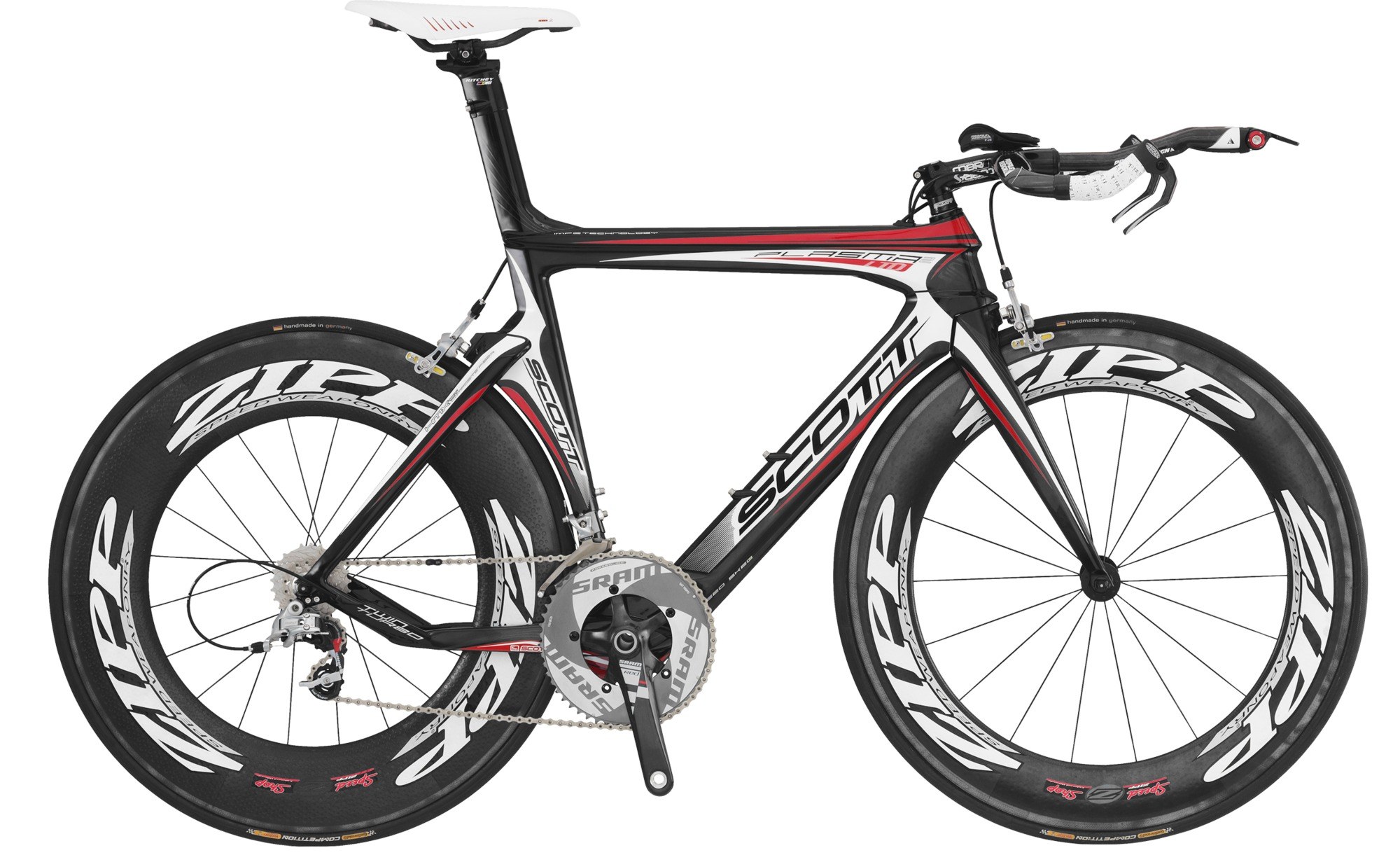 black and white racing bicycle