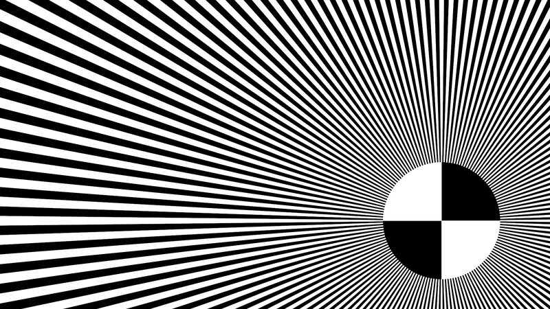 Black and White Radial Lines — Hypnotic