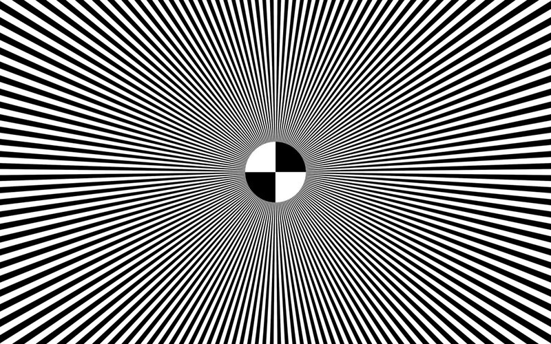 Black and White Radial Lines