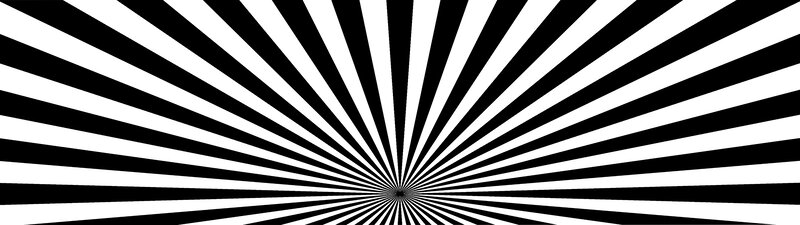 black and white radial stripes