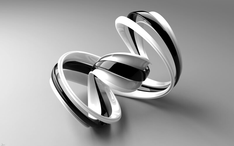 Black and White Rings — Minimalist
