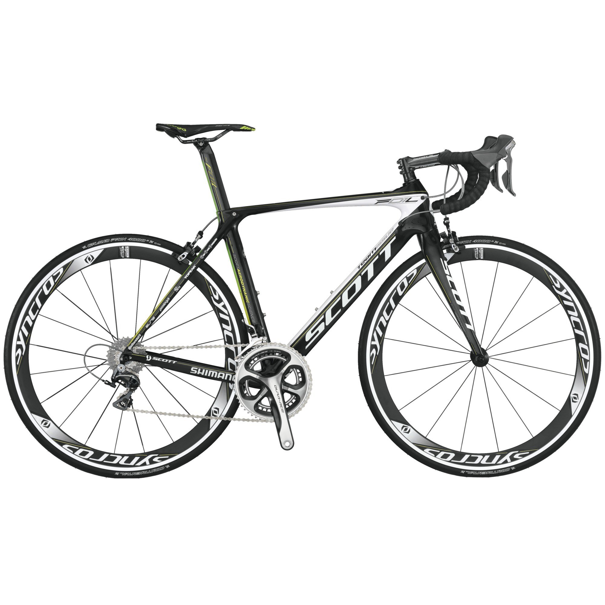 black and white road bicycle