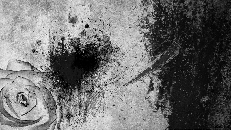 Black and White Rose — Dark